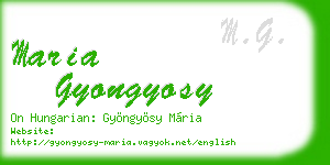 maria gyongyosy business card